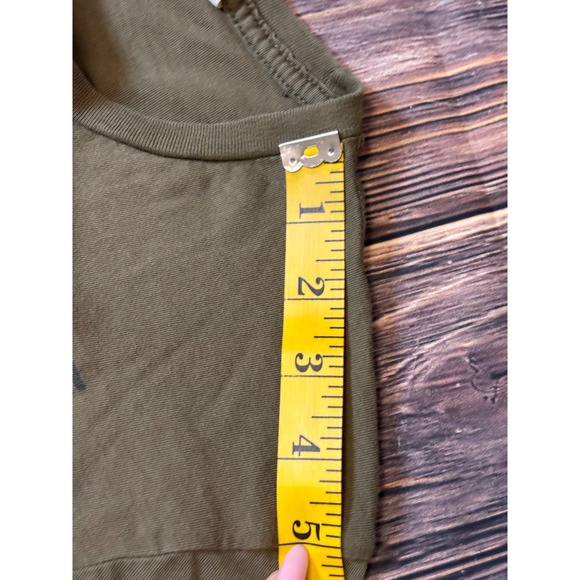 Guess Denim Atelier T Shirt Mens M Olive Green Graphic Short Sleeve Crewneck - Picture 7 of 9